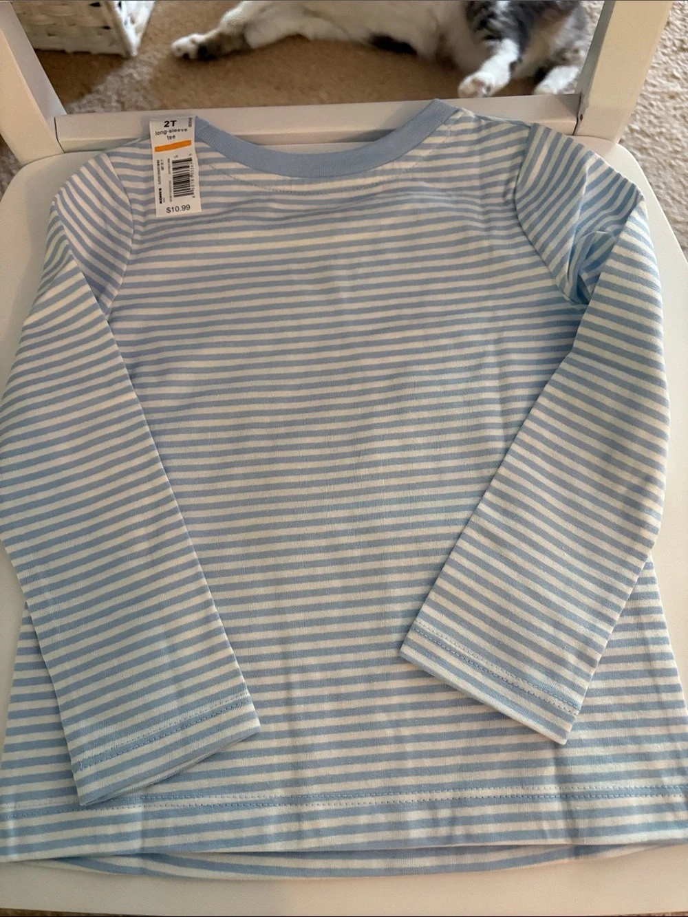 Jumping Beans Disney Minnie & Mickey Bonjour Paris Striped Long-Sleeve Top